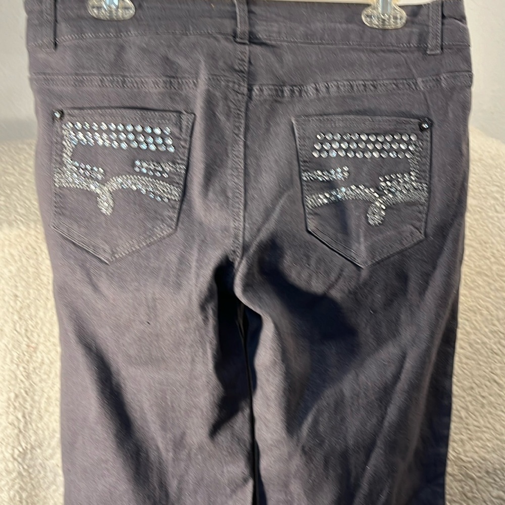 Imperial  Premium Women’s Grey Light weight Rhinestone Embellished Jeans -Pants